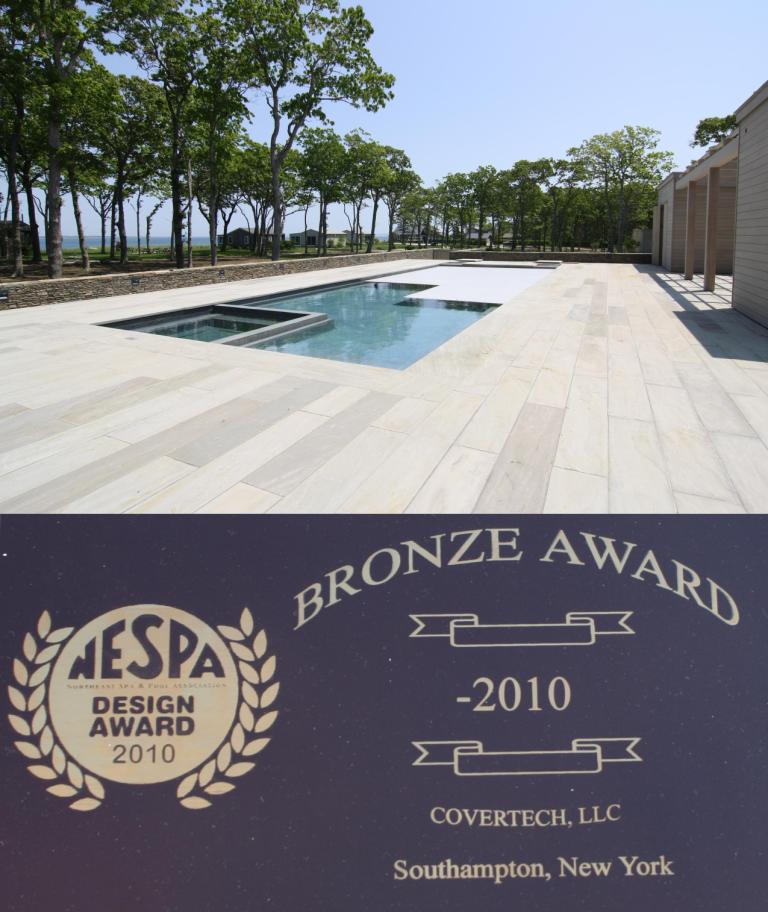 Covertech Bronze NESPA 2 Long Island Res Pools with automatic pool cover