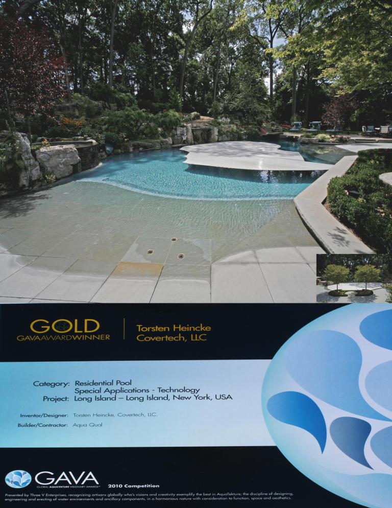 Covertech Gold Award 2010 rigid automatic pool cover