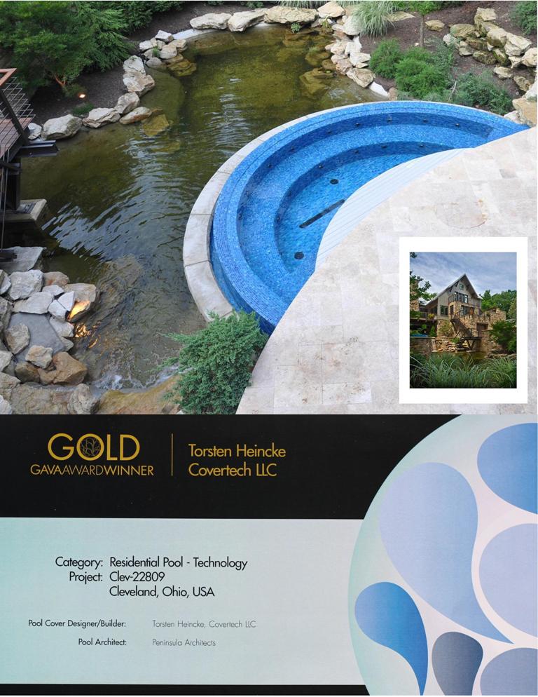 Covertech Grando automatic rigid pool cover International GAVA Pool Cover Gold Award 2011