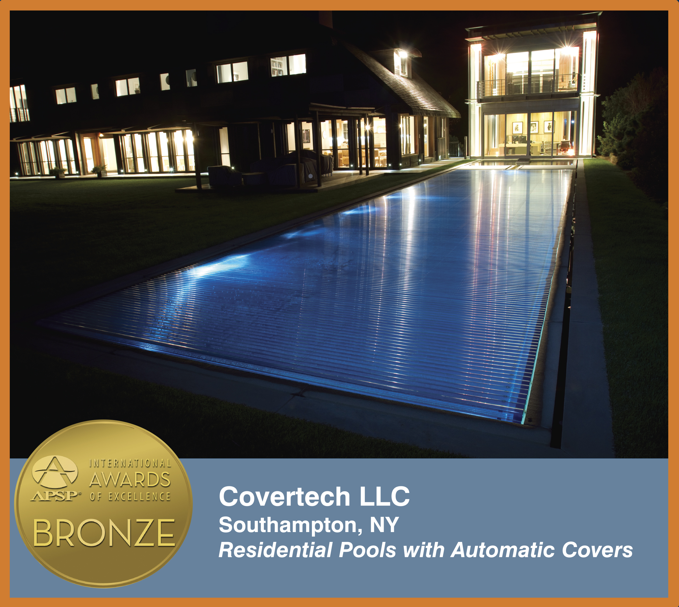 Covertech Grando automatic rigid slated pool cover International APSP Bronze2 Award 2014